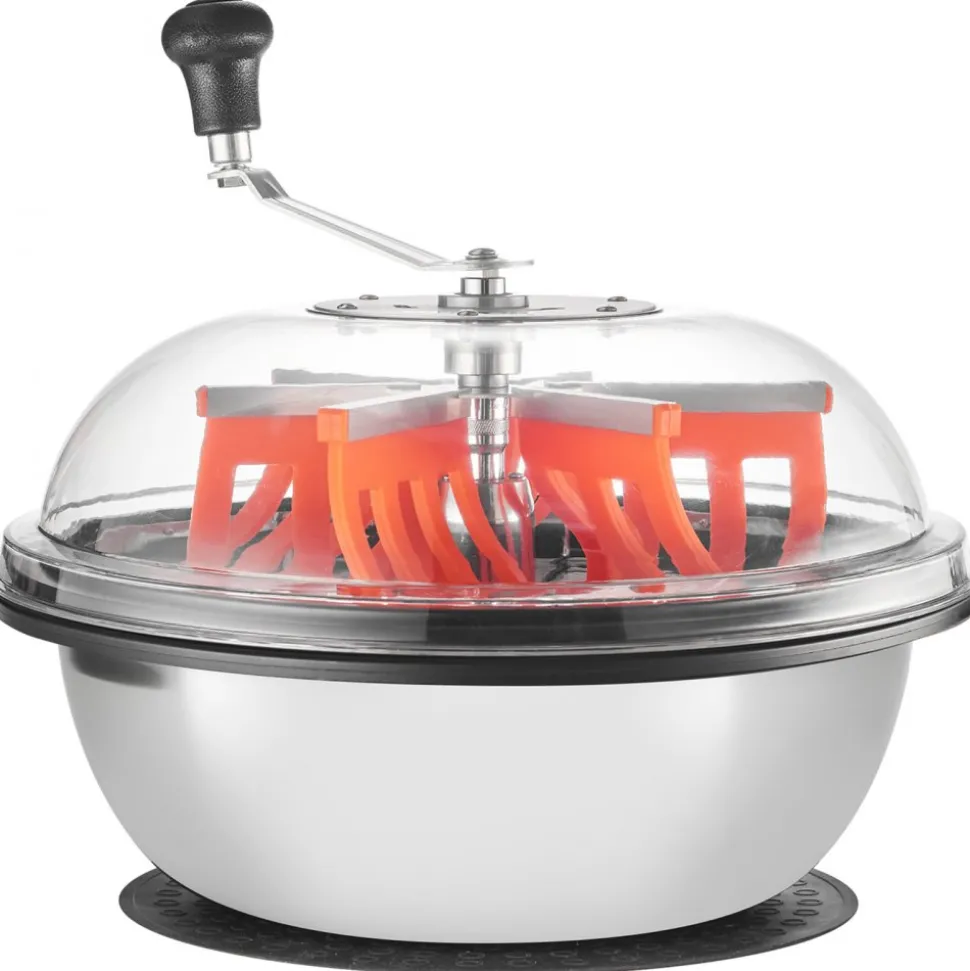 VEVOR Bud Leaf Bowl Trimmer, 16 in Manual Bud Trimmer, with Sharp Stainless Steel Blades, Visual Cutting, Wet & Dry Hydroponic Cutting Machine, Twisted Spin Cut for Plants Leaves Buds Flowers