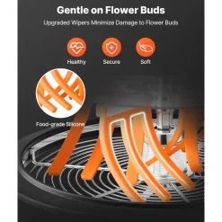 VEVOR Bud Leaf Bowl Trimmer, 13 in Manual Bud Trimmer, with Sharp Stainless Steel Blades, Visual Cutting, Wet & Dry Hydroponic Cutting Machine, Twisted Spin Cut for Plants Leaves Buds Flowers