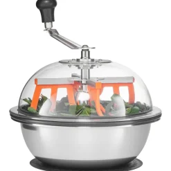 VEVOR Bud Leaf Bowl Trimmer, 13 in Manual Bud Trimmer, with Sharp Stainless Steel Blades, Visual Cutting, Wet & Dry Hydroponic Cutting Machine, Twisted Spin Cut for Plants Leaves Buds Flowers