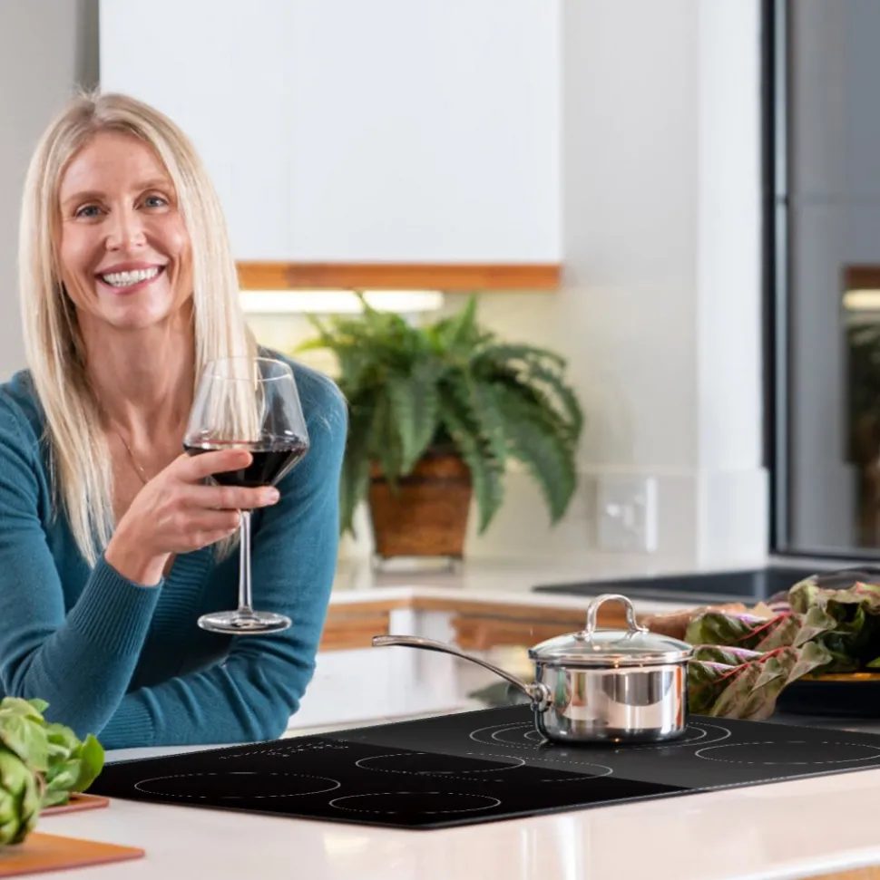 VEVOR Built in Electric Stove Top, 30.3 x 20.5 inch 5 Burners, 240V Glass Radiant Cooktop with Sensor Touch Control, Timer & Child Lock Included, 9 Power Levels for Simmer Steam Slow Cook Fry