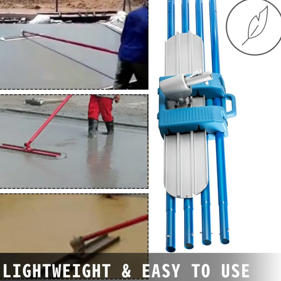 VEVOR Bull Float Magnesium Concrete Float 48 x 8" Round End Concrete Float Tool Cement Tool Bull Concrete Kit Bull Float with 4 Float Handle Bull Float Bracket Concrete Tools Finishing Bull Float