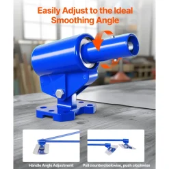 VEVOR Bull Float Magnesium Concrete Float, 47.24 x 11.8 Inch Round End Concrete Float Tool with 4 Aluminum Alloy Replaceable Handles, Cement Finishing Float for Various Industrial Applications