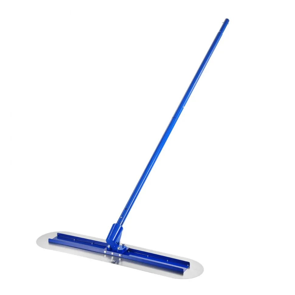 VEVOR Bull Float Magnesium Concrete Float, 47.24 x 11.8 Inch Round End Concrete Float Tool with 4 Aluminum Alloy Replaceable Handles, Cement Finishing Float for Various Industrial Applications