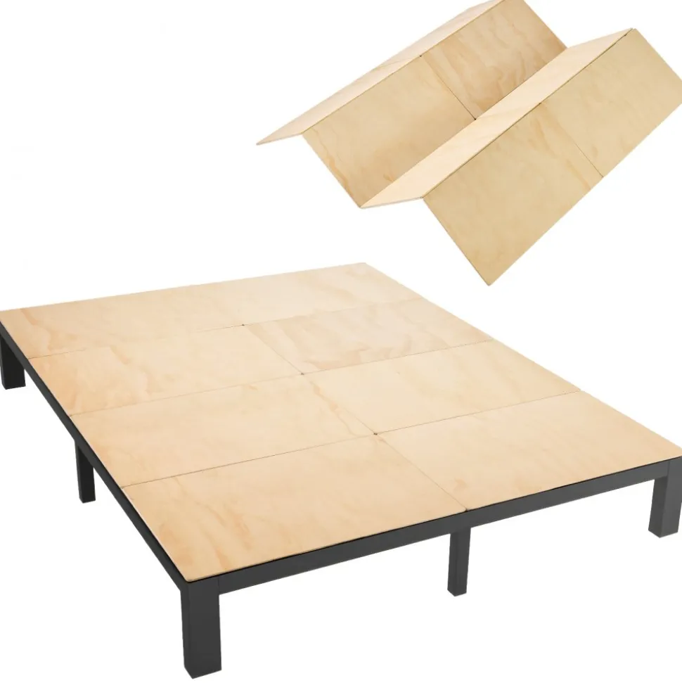 VEVOR Bunkie Board, King Size 76.8 x 70.1 in, Foldable Bed Board Under Mattress with Nylon Webbing, Plywood, Rounded Edges, Anti-Sag Design for Metal Frames, Sleeper Sofas, Platform and Bunk Beds