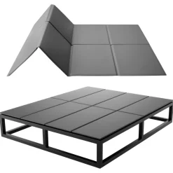 VEVOR Bunkie Board, Queen Size 80.3 x 60.2 in, Foldable Bed Board Under Mattress with Hook-and-Loop Straps, PP Core with 600D Oxford Fabric, Anti-Sag for Metal Frames, Bunk Beds, and Sleeper Sofas