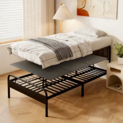VEVOR Bunkie Board, Twin Size 75 x 37.8 in, Foldable Bed Board Under Mattress with Hook-and-Loop Straps, PP Core with 600D Oxford Fabric, Anti-Sag for Metal Frames, Bunk Beds, and Sleeper Sofas