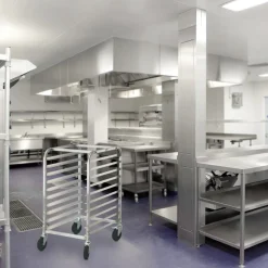 VEVOR Bun Pan Rack, 10-Tier Commercial Bakery Racks with Brake Wheels, Aluminum Racking Trolley Storage for Half & Full Sheet, Speed Rack For Kitchen Home, Bread Baking Equipment, 26