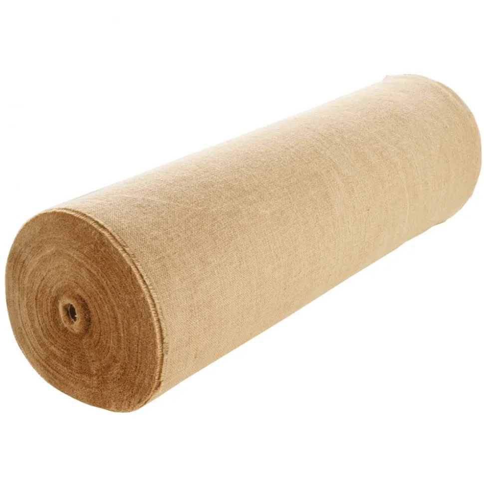 VEVOR Burlap Fabric Roll, 40” x 300 ft & 45 x 45 High Density Wide Natural Burlap Fabric Rolls, Jute Fabric Burlap Tree Wrap Roll, for Decor, Crafts, Wedding, Gardening, Plant & Tree Winter Covering