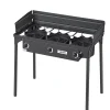 VEVOR 3 Burner Outdoor Propane Gas Stove, 225,000 BTU Propane LPG Gas Camping Stove, Heavy-duty Carbon Steel Outdoor Cooker, with Shield & Tall Stand & Regulator, for BBQ Camp Home Patio Backyard