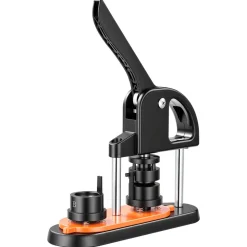 VEVOR Button Maker Machine, 0.98 inch/25mm Pin Maker with 500pcs Button Parts, Button Maker with Panda Magic Book, Ergonomic Arc Handle Punch Press Kit, For Children DIY Gifts and Christmas