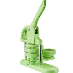 VEVOR Button Maker Machine, 1.26/2.28 inch 2-in-1, Plastic Pin Maker with 200 pcs Button Parts, Circle Cutter and Magic Book, Reinforced Ergonomic Handle, for DIY Badges, Personalized Pins, Green