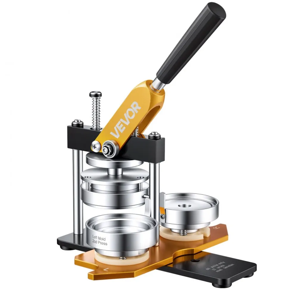 VEVOR Button Maker Machine, 75 mm (3 inch) Badge Punch Press Kit, Children DIY Gifts Pin Maker, Button Making Supplies with 500pcs Button Parts & Circle Cutter & Magic Book