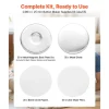 VEVOR Button Maker Supplies 50 Sets 0.98 in / 25 mm Refrigerator Magnets, Button Parts with Magnetic Backs, Metal Shells, Clear Mylar Films, and Blank Circle Papers, for Home DIY and Kitchen Decor