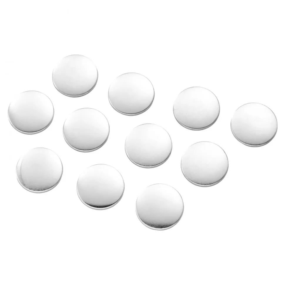 VEVOR Button Maker Supplies 50 Sets 0.98 in / 25 mm Refrigerator Magnets, Button Parts with Magnetic Backs, Metal Shells, Clear Mylar Films, and Blank Circle Papers, for Home DIY and Kitchen Decor