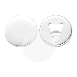 VEVOR Button Maker Supplies 50 Sets 2.28 in / 58 mm Refrigerator Magnets, Bottle Openers, and Keychains Button Parts with Backs, Shells, Clear Mylar Films, and Blank Circle Papers, for Home DIY