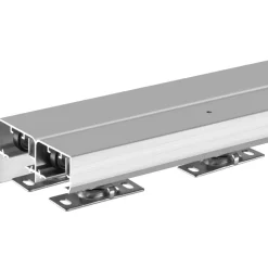 VEVOR Bypass Door Hardware, 5ft Heavy Duty Bypass Sliding Door Hardware Kit, Aluminum Alloy Sliding Closet Door Hardware Set for 2 Door System, Fit Door Thickness 1 3/8 