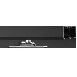 VEVOR Bypass Door Hardware, 4ft Heavy Duty Bypass Sliding Door Hardware Kit, Aluminum Alloy Sliding Closet Door Hardware Set with Finger Pulls, for 2 Door System, Fit Door Thickness 1 3/8