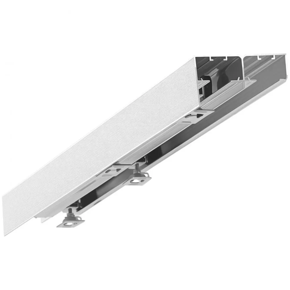 VEVOR Bypass Sliding Door Hardware Kit, 4 ft Aluminum Alloy Dual-Track Bypass Door Hardware, Smooth and Quiet Sliding, Easy to Install, for 1" to 1 3/4" Thickness 24" Width 2 Door System, for Closet