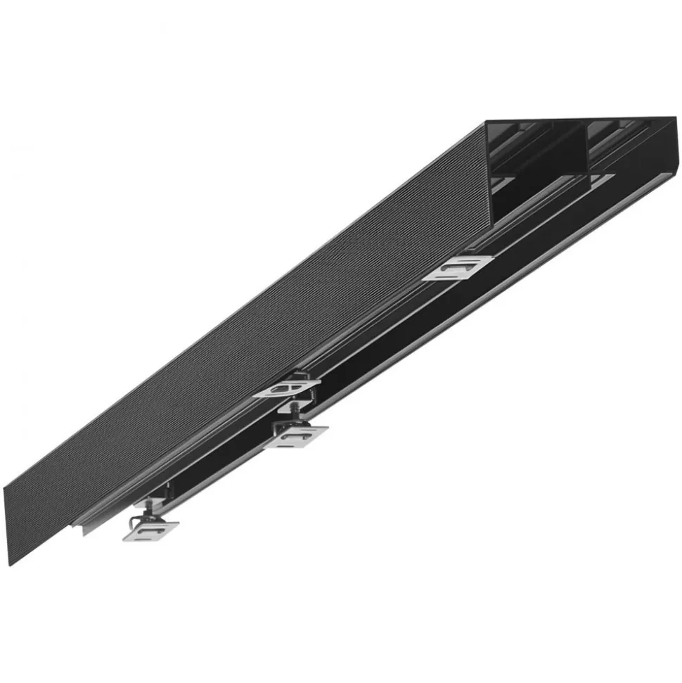 VEVOR Bypass Sliding Door Hardware Kit, 5 ft Aluminum Alloy Dual-Track Bypass Door Hardware, Smooth and Quiet Sliding, Easy to Install, for 1" to 1 3/4" Thickness 30" Width 2 Door System, for Closet