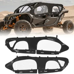 VEVOR Cab Enclosure Upper Doors, Compatible with Can-Am Maverick X3 MAX 4-Seater 2017-2024, Soft Upper Doors, Windproof Upgraded Zipper UTV Soft Side Window Kit, Work with Roof and Partial Windshields