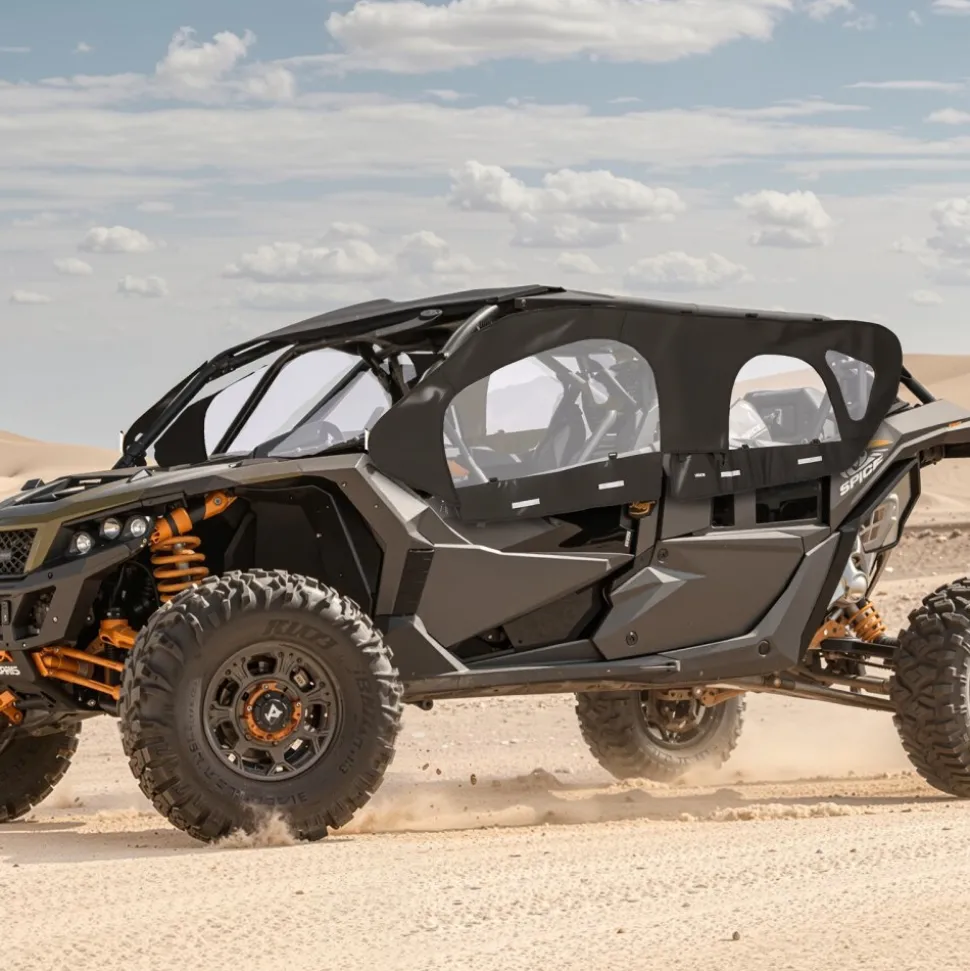 VEVOR Cab Enclosure Upper Doors, Compatible with Can-Am Maverick X3 MAX 4-Seater 2017-2024, Soft Upper Doors, Windproof Upgraded Zipper UTV Soft Side Window Kit, Work with Roof and Partial Windshields