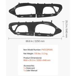 VEVOR Cab Enclosure Upper Doors, Compatible with Can-Am Maverick X3 MAX 4-Seater 2017-2024, Soft Upper Doors, Windproof Upgraded Zipper UTV Soft Side Window Kit, Work with Roof and Partial Windshields