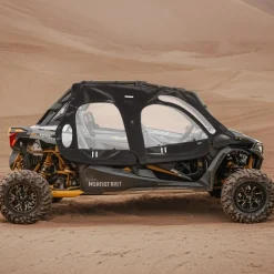 VEVOR Cab Enclosure Upper Doors, Compatible with Polaris RZR XP4 1000/Turbo 2014-2023, Soft Upper Doors, Windproof Upgraded Zipper UTV Soft Side Window Kit, Work with Side Mirrors and Windshields