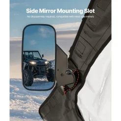 VEVOR Cab Enclosure Upper Doors, Compatible with Can-Am Maverick X3 2-Seater 2017-2025, Soft Upper Doors, Windproof Upgraded Zipper UTV Soft Side Window Kit, Work with Side Mirrors and Windshields