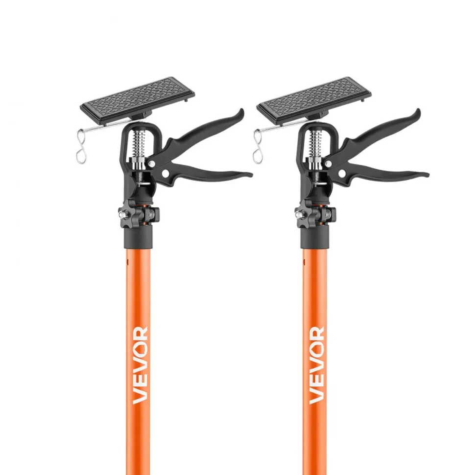 VEVOR Cabinet Jack Support Pole, 2-Pack, 45.7-114.2 Inch Steel Telescopic Quick Support Rod, Adjustable 3rd Hand System up to 154 lbs Capacity for Installing Cabinets, Lifting Drywall, Cargo Bars