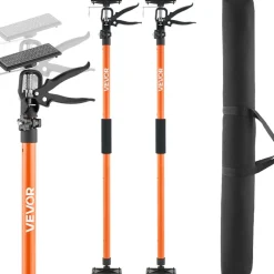 VEVOR Cabinet Jack Support Pole, 2-Pack, 45.7-114.2 Inch Steel Telescopic Quick Support Rod, Adjustable 3rd Hand System up to 154 lbs Capacity for Installing Cabinets, Lifting Drywall, Cargo Bars