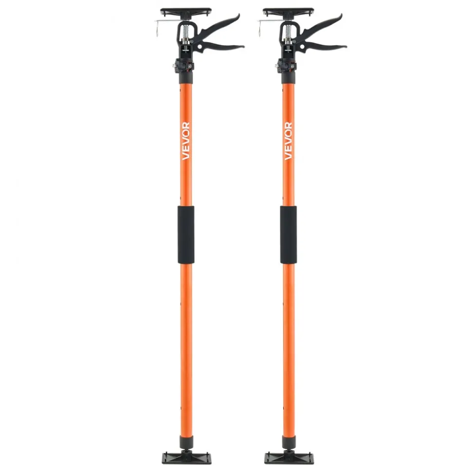 VEVOR Cabinet Jack Support Pole, 2-Pack, 45.7-114.2 Inch Steel Telescopic Quick Support Rod, Adjustable 3rd Hand System up to 154 lbs Capacity for Installing Cabinets, Lifting Drywall, Cargo Bars