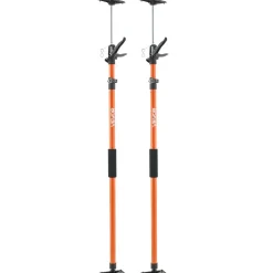 VEVOR Cabinet Jack Support Pole, 2-Pack, 45.7-114.2 Inch Steel Telescopic Quick Support Rod, Adjustable 3rd Hand System up to 154 lbs Capacity for Installing Cabinets, Lifting Drywall, Cargo Bars