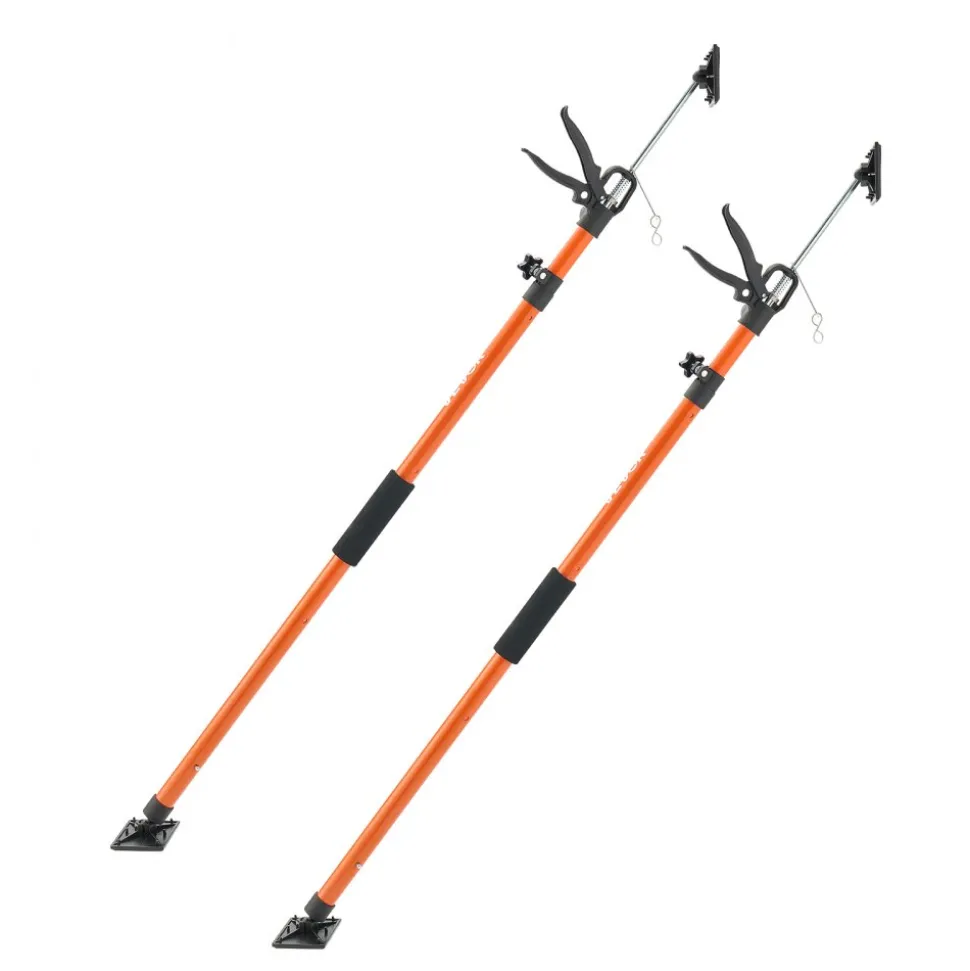 VEVOR Cabinet Jack Support Pole, 2-Pack, 45.7-114.2 Inch Steel Telescopic Quick Support Rod, Adjustable 3rd Hand System up to 154 lbs Capacity for Installing Cabinets, Lifting Drywall, Cargo Bars