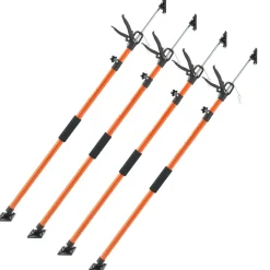 VEVOR Cabinet Jack Support Pole, 4-Pack, 45.7-114.2 Inch Steel Telescopic Quick Support Rod, Adjustable 3rd Hand System up to 154 lbs Capacity for Installing Cabinets, Lifting Drywall, Cargo Bars