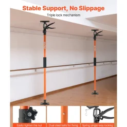 VEVOR Cabinet Jack Support Pole, 4-Pack, 45.7-114.2 Inch Steel Telescopic Quick Support Rod, Adjustable 3rd Hand System up to 154 lbs Capacity for Installing Cabinets, Lifting Drywall, Cargo Bars