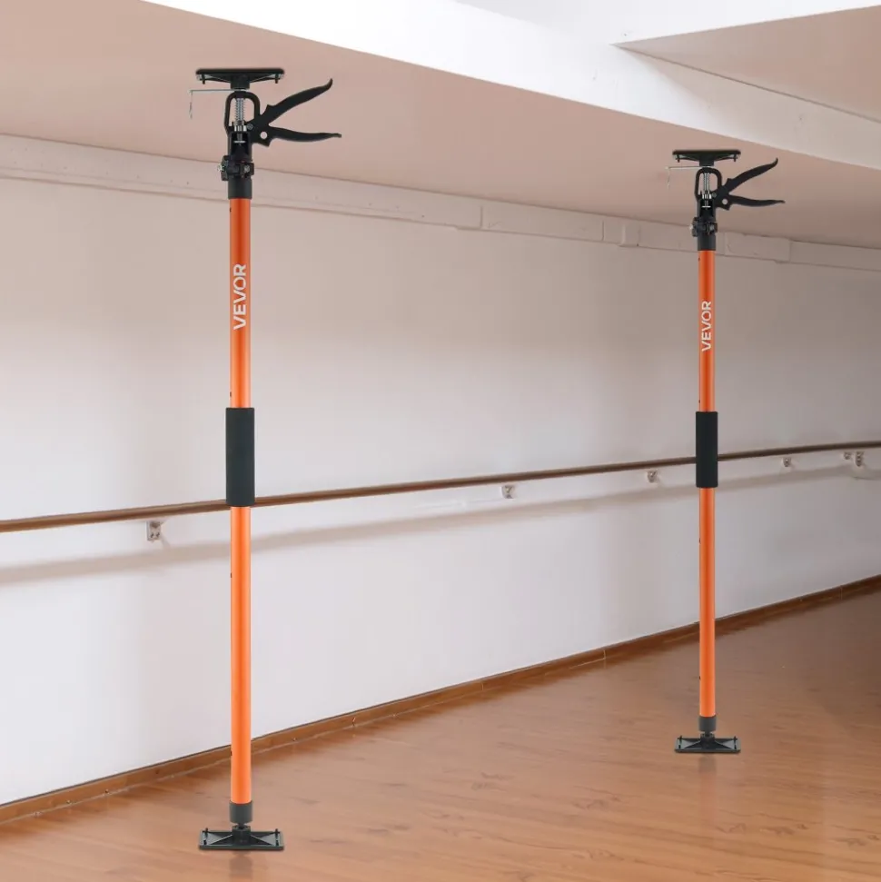 VEVOR Cabinet Jack Support Pole, 4-Pack, 45.7-114.2 Inch Steel Telescopic Quick Support Rod, Adjustable 3rd Hand System up to 154 lbs Capacity for Installing Cabinets, Lifting Drywall, Cargo Bars