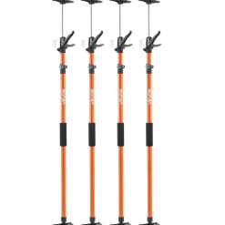 VEVOR Cabinet Jack Support Pole, 4-Pack, 45.7-114.2 Inch Steel Telescopic Quick Support Rod, Adjustable 3rd Hand System up to 154 lbs Capacity for Installing Cabinets, Lifting Drywall, Cargo Bars
