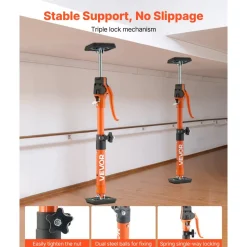 VEVOR Cabinet Jack Support Pole, 2-Pack, 15.75-23.6 Inch Steel Telescopic Quick Support Rod, Adjustable 3rd Hand System up to 220 lbs Capacity for Installing Cabinets, Lifting Drywall, Cargo Bars