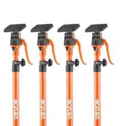 VEVOR Cabinet Jack Support Pole, 4-Pack, 49.2-114.6 Inch Steel Telescopic Quick Support Rod, Adjustable 3rd Hand System up to 198 lbs Capacity for Installing Cabinets, Lifting Drywall, Cargo Bars