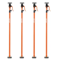 VEVOR Cabinet Jack Support Pole, 4-Pack, 49.2-114.6 Inch Steel Telescopic Quick Support Rod, Adjustable 3rd Hand System up to 198 lbs Capacity for Installing Cabinets, Lifting Drywall, Cargo Bars