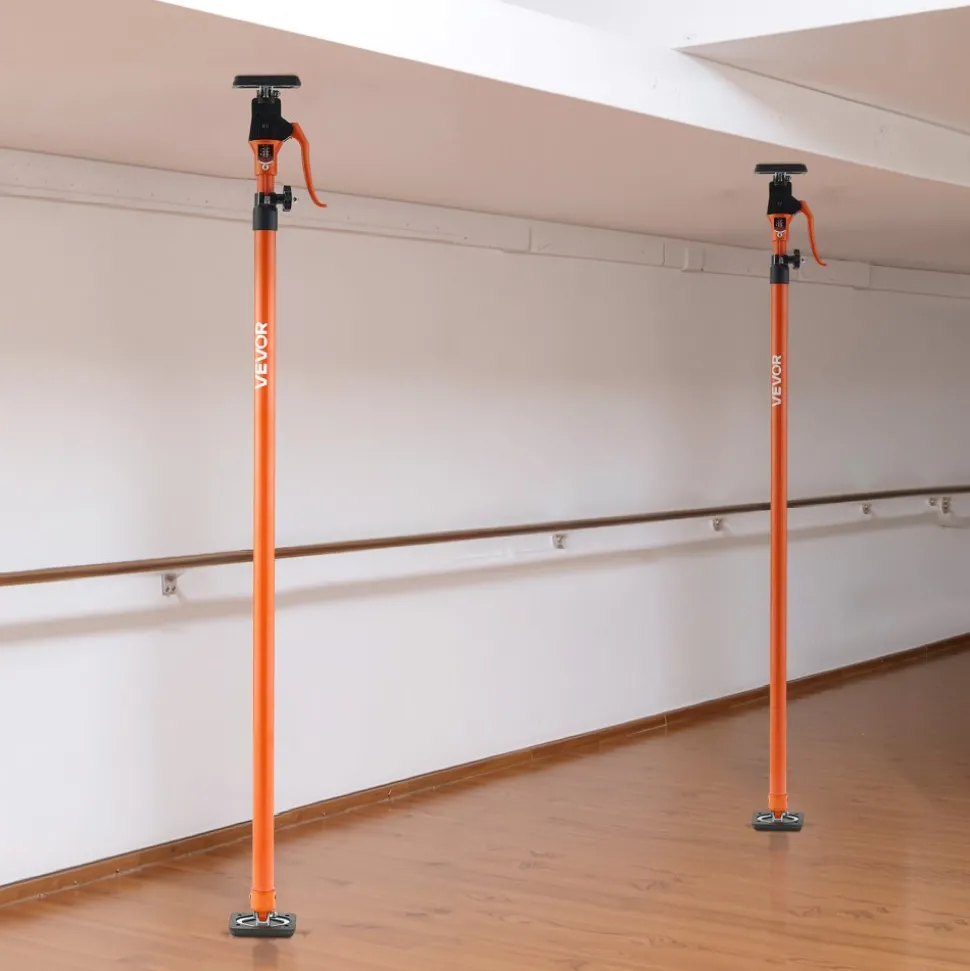VEVOR Cabinet Jack Support Pole, 4-Pack, 49.2-114.6 Inch Steel Telescopic Quick Support Rod, Adjustable 3rd Hand System up to 198 lbs Capacity for Installing Cabinets, Lifting Drywall, Cargo Bars