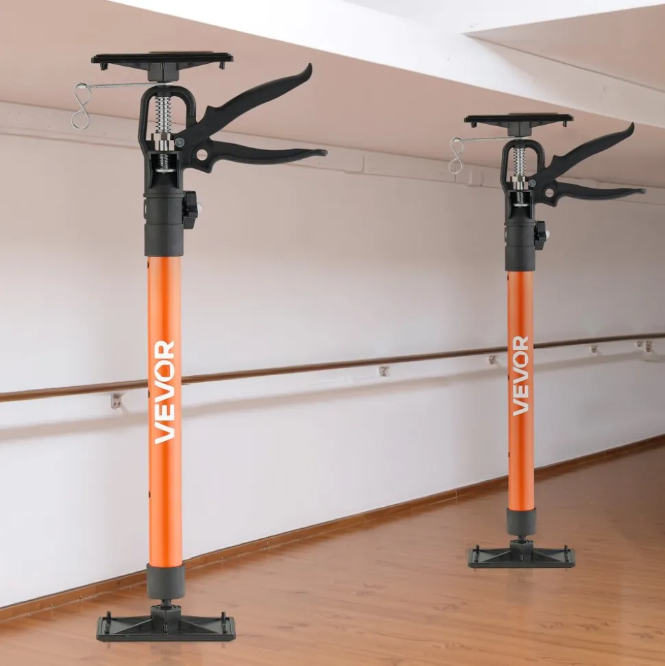 VEVOR Cabinet Jack Support Pole, 2-Pack, 20.8-45.3 Inch Steel Telescopic Quick Support Rod, Adjustable 3rd Hand System up to 154 lbs Capacity for Installing Cabinets, Lifting Drywall, Cargo Bars