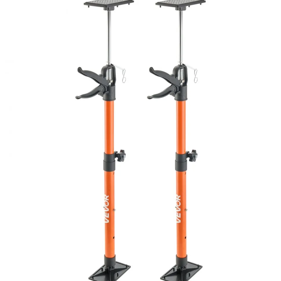 VEVOR Cabinet Jack Support Pole, 2-Pack, 20.8-45.3 Inch Steel Telescopic Quick Support Rod, Adjustable 3rd Hand System up to 154 lbs Capacity for Installing Cabinets, Lifting Drywall, Cargo Bars