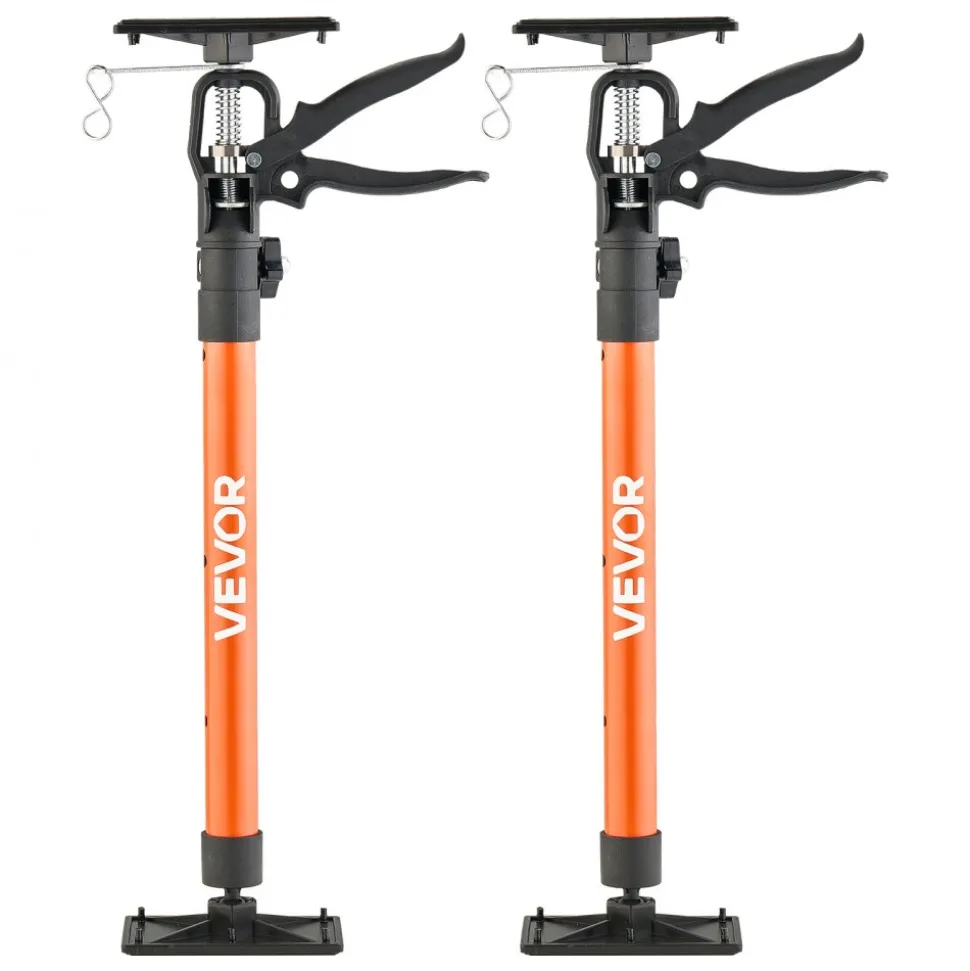 VEVOR Cabinet Jack Support Pole, 2-Pack, 20.8-45.3 Inch Steel Telescopic Quick Support Rod, Adjustable 3rd Hand System up to 154 lbs Capacity for Installing Cabinets, Lifting Drywall, Cargo Bars