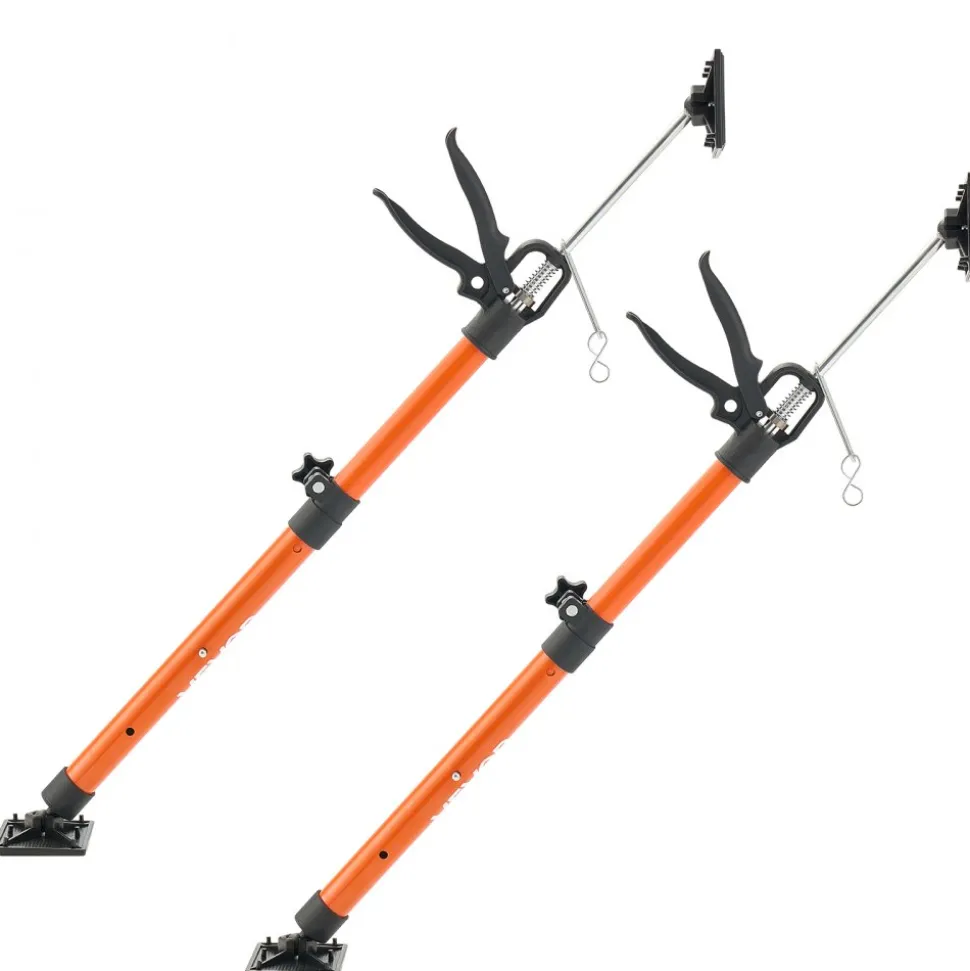 VEVOR Cabinet Jack Support Pole, 2-Pack, 20.8-45.3 Inch Steel Telescopic Quick Support Rod, Adjustable 3rd Hand System up to 154 lbs Capacity for Installing Cabinets, Lifting Drywall, Cargo Bars