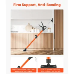VEVOR Cabinet Jack Support Pole, 2-Pack, 20.8-45.3 Inch Steel Telescopic Quick Support Rod, Adjustable 3rd Hand System up to 154 lbs Capacity for Installing Cabinets, Lifting Drywall, Cargo Bars