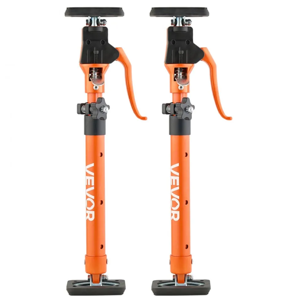 VEVOR Cabinet Jack Support Pole, 2-Pack, 25.4-45.3 Inch Steel Telescopic Quick Support Rod, Adjustable 3rd Hand System up to 220 lbs Capacity for Installing Cabinets, Lifting Drywall, Cargo Bars