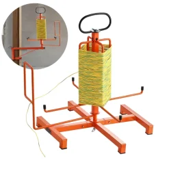 VEVOR Cable Dispenser, Floor or Stud Mounted, Wire Spool Rack, Portable Wire Rack Dispenser with Anti-Slip Metal Handle for Wiring Transport, Swivel Eyelet, for Electrical, Industrial and Retail Use