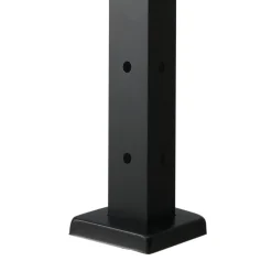 VEVOR Cable Railing Post, 42x1x2 Inch Corner Railing Post, with L-Shaped Pre-Drilled Holes, Stainless Steel Cable Rail Post with Horizontal and Curved Bracket, 1-Pack, Black, 1JZLGZXHS10607YXO001V0
