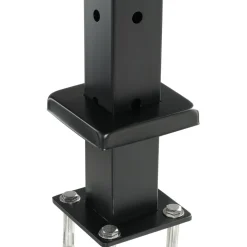 VEVOR Cable Railing Post, 42x1x2 Inch Corner Railing Post, with L-Shaped Pre-Drilled Holes, Stainless Steel Cable Rail Post with Horizontal and Curved Bracket, 1-Pack, Black, 1JZLGZXHS10607YXO001V0